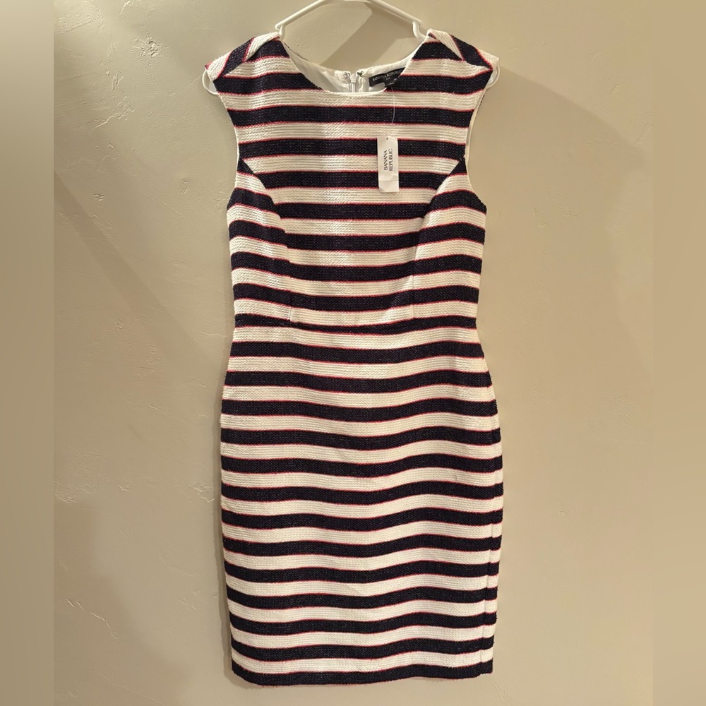 Banana Republic Striped Sheath Dress, NWT